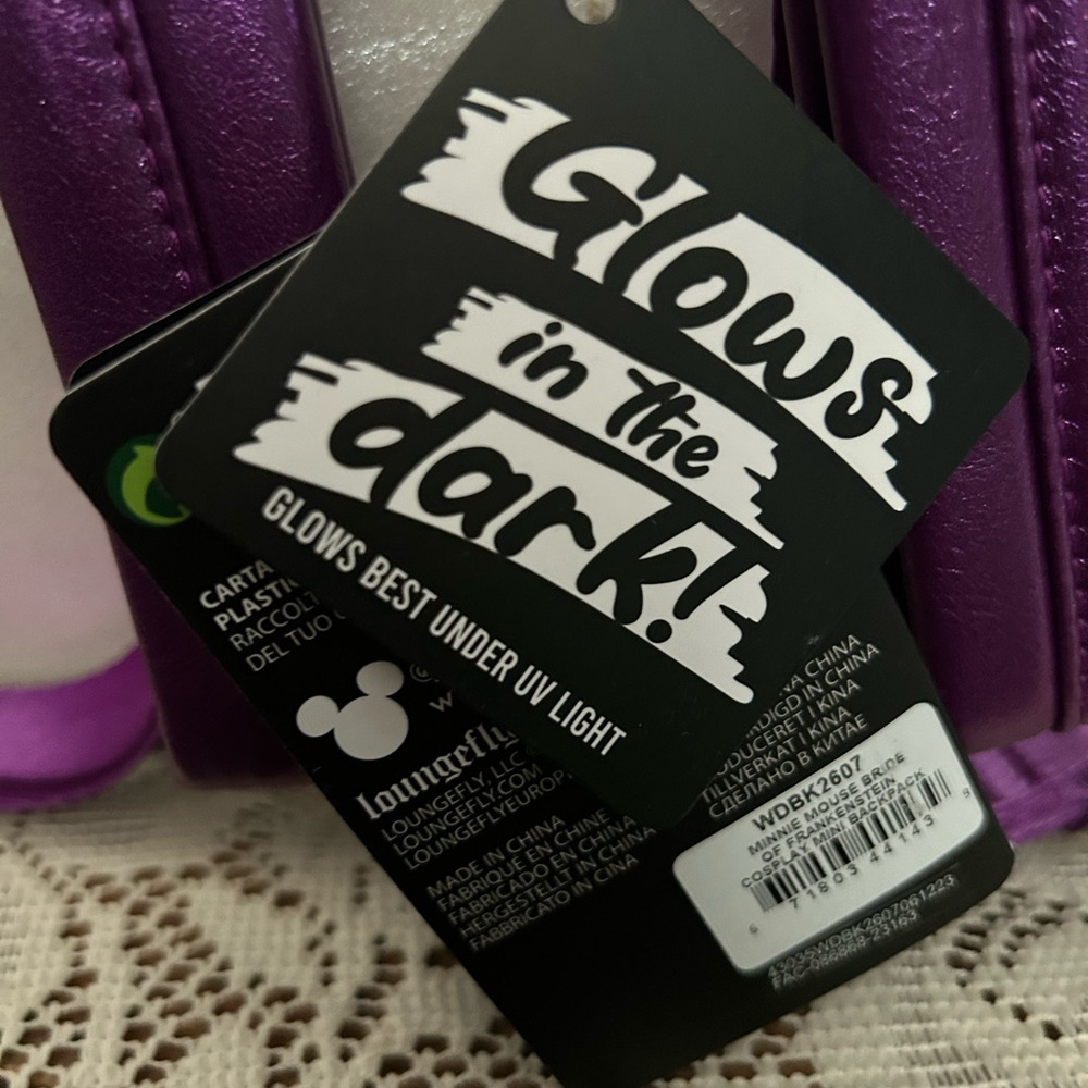 Loungefly Purple Glow-in-the-Dark Accessory - Picture 2 of 3